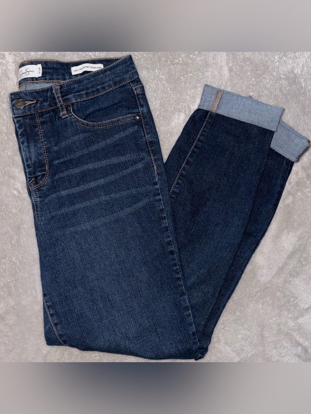 Jessica Simpson Dark Blue Slim Straight Jeans